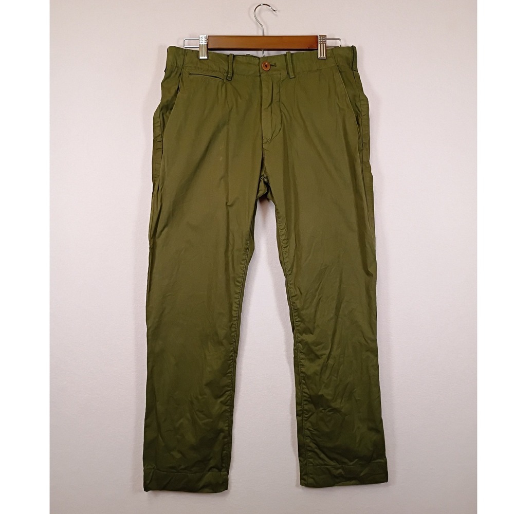 Military Utility Banana Republic Mens 30/30 Olive Green Vintage Straight Chinos
